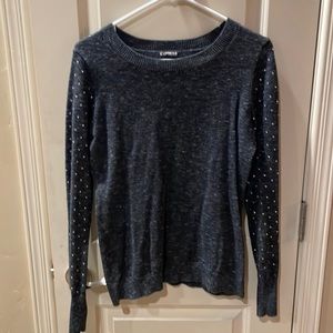 $5 Express Dark Gray Sweater with Studded Sleeves
